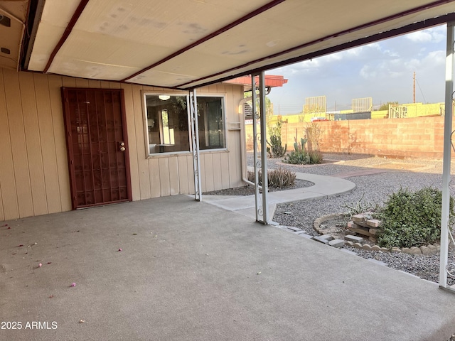 view of patio / terrace with fence