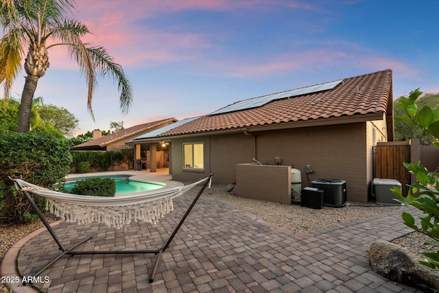 13361 N 99th Pl, Scottsdale, AZ 85260 - view of pool featuring central air condition unit and a patio area