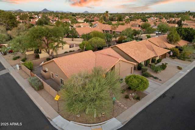 13361 N 99th Pl, Scottsdale, AZ 85260 - aerial view of residential area featuring mountains