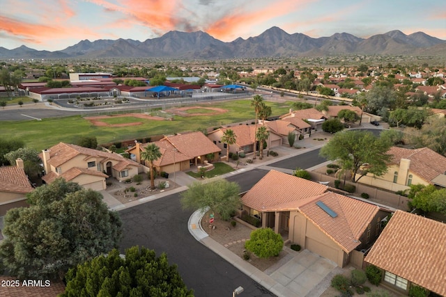 13361 N 99th Pl, Scottsdale, AZ 85260 - aerial perspective of suburban area featuring a mountain backdrop