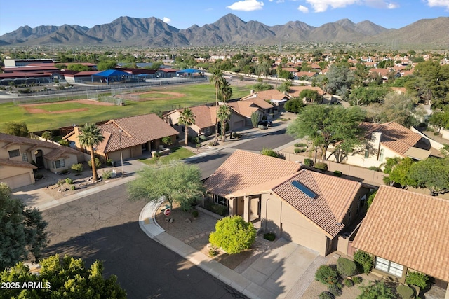 13361 N 99th Pl, Scottsdale, AZ 85260 - aerial view of residential area with a mountainous background
