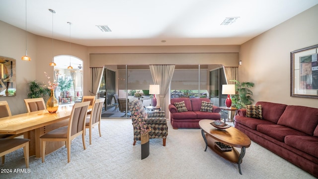 view of carpeted living room