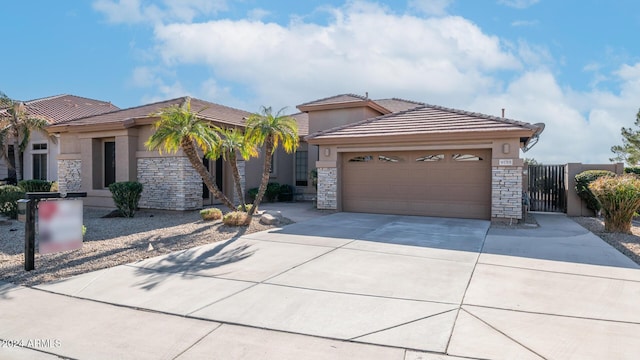 view of front facade with a garage