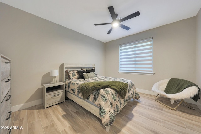 4040 E Mclellan Rd Unit 16, Mesa, AZ 85205 - bedroom featuring light wood finished floors and ceiling fan