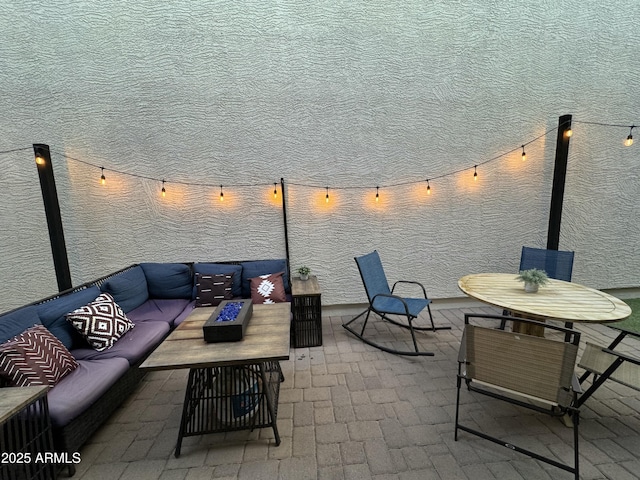 view of patio with an outdoor hangout area