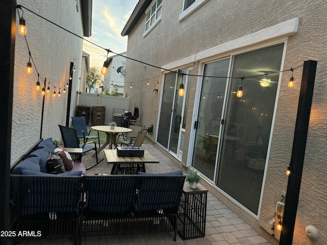view of patio with fence