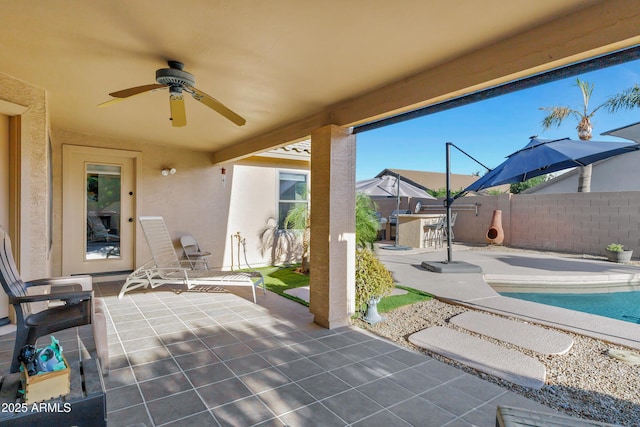 4493 E Desert Sands Dr, Chandler, AZ 85249 - view of patio featuring ceiling fan