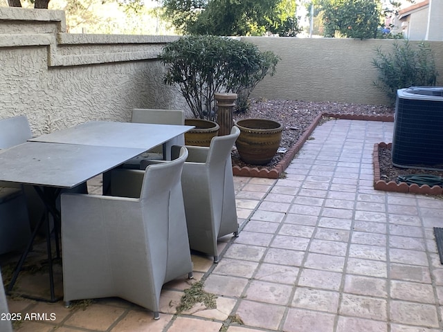 view of patio / terrace with central AC