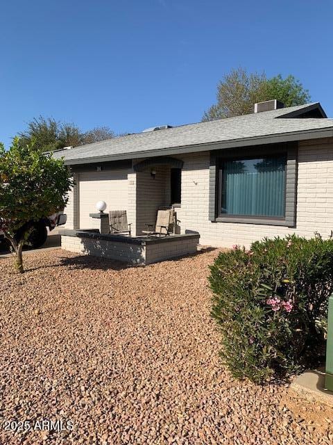 view of front of home with a patio