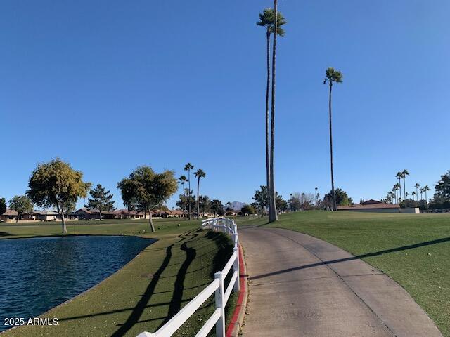 view of road featuring a water view