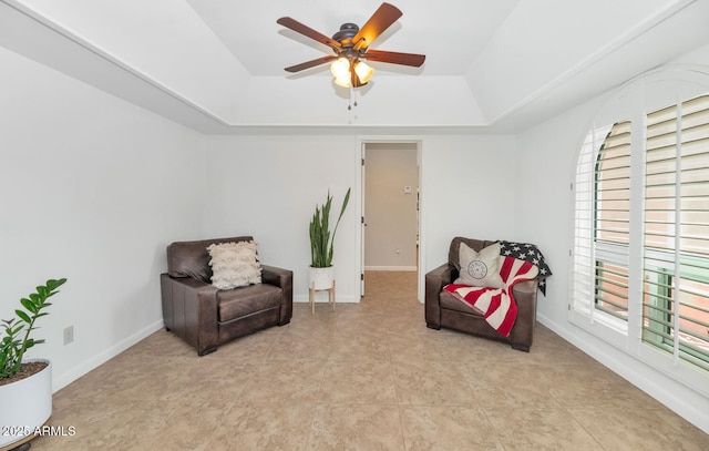 12682 N 80th Pl, Scottsdale, AZ 85260 - sitting room with a raised ceiling and ceiling fan