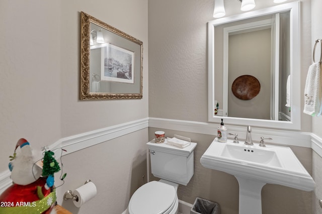 bathroom with toilet and sink