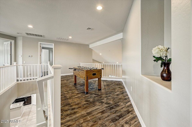 18207 W Sells Dr, Goodyear, AZ 85395 - rec room with wood finished floors, recessed lighting, and a textured ceiling