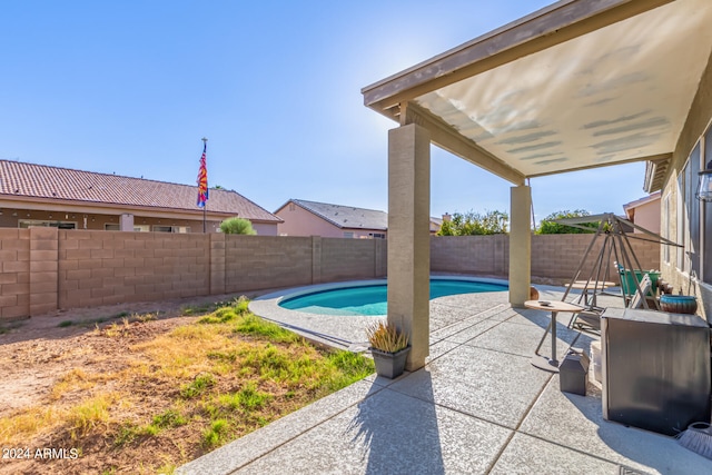 view of pool with a patio area