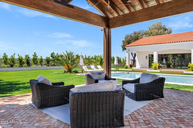 2339 E Virgo Pl, Chandler, AZ 85249 - view of patio / terrace featuring a gazebo and an outdoor pool