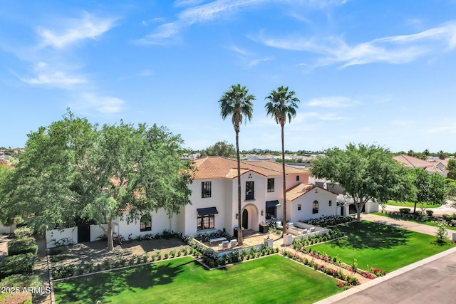 2339 E Virgo Pl, Chandler, AZ 85249 - mediterranean / spanish-style home with a tiled roof and stucco siding