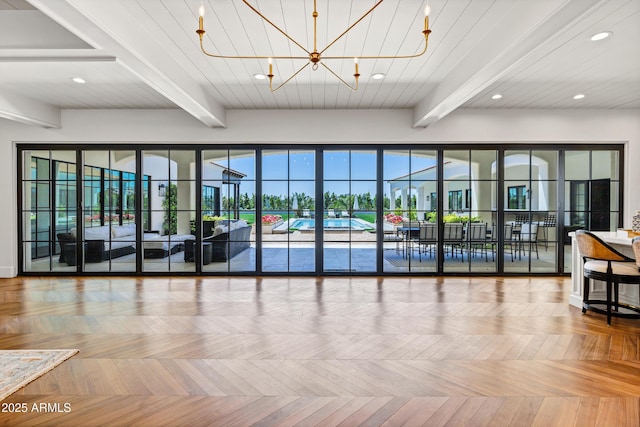 2339 E Virgo Pl, Chandler, AZ 85249 - building lobby with beam ceiling and recessed lighting