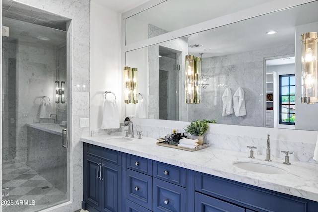 2339 E Virgo Pl, Chandler, AZ 85249 - full bath with a stall shower and double vanity