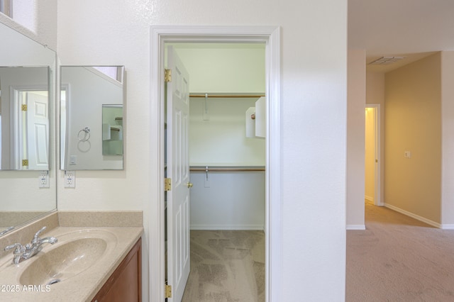 bathroom with vanity