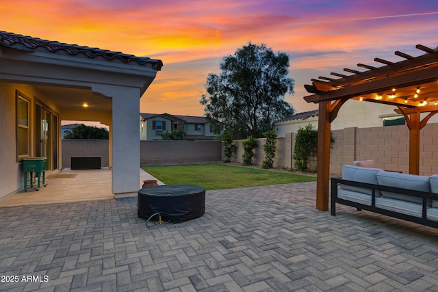 view of patio / terrace with a pergola