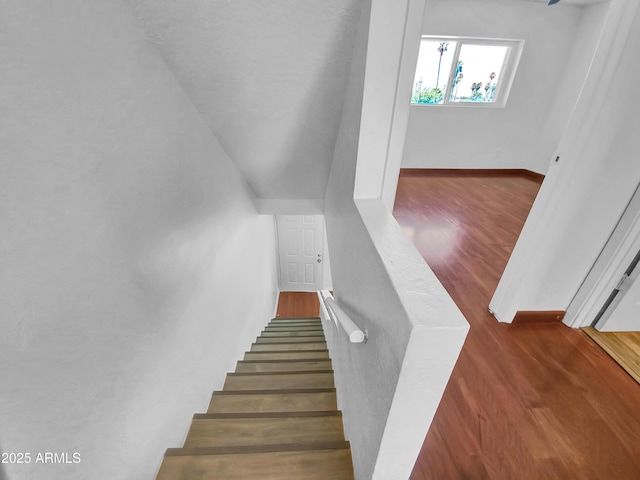 1750 E Mateo Cir Unit 103, Mesa, AZ 85204 - staircase with wood finished floors and baseboards