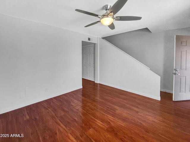1750 E Mateo Cir Unit 103, Mesa, AZ 85204 - unfurnished room featuring ceiling fan and wood finished floors