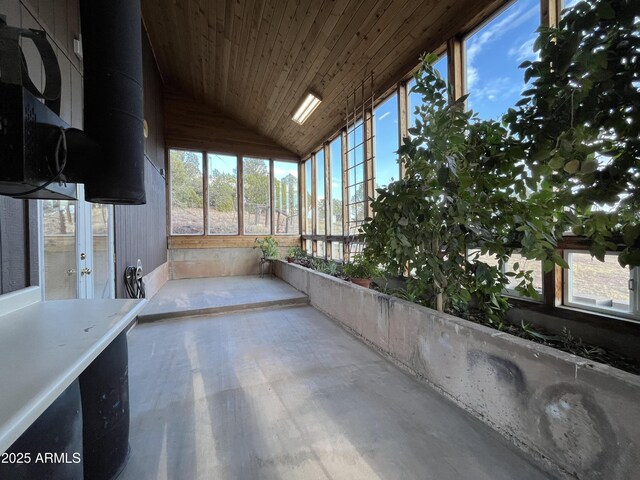 5408 Corda Ln, Show Low, AZ 85901 - unfurnished sunroom with lofted ceiling and wood ceiling