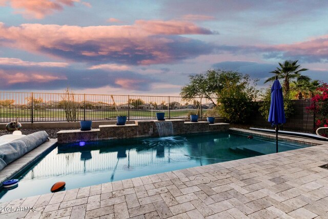 654 E Taylor Trl, San Tan Valley, AZ 85143 - view of pool with a fenced backyard and a patio area