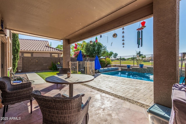 654 E Taylor Trl, San Tan Valley, AZ 85143 - fenced backyard with a patio area