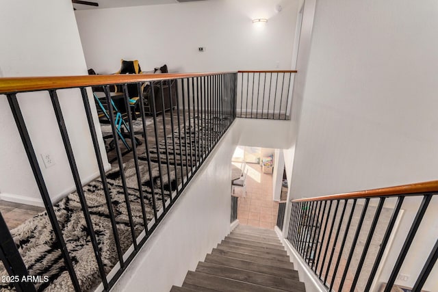 654 E Taylor Trl, San Tan Valley, AZ 85143 - stairway with wood finished floors