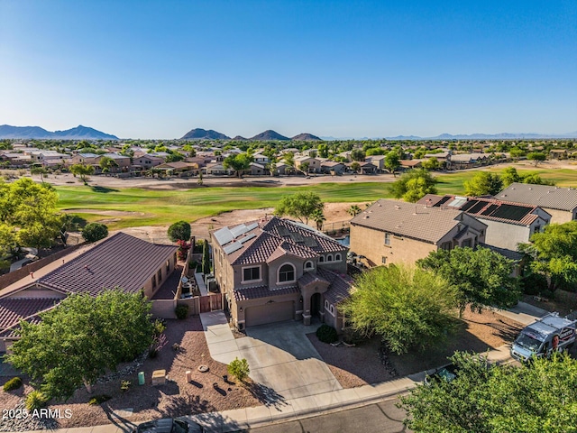 654 E Taylor Trl, San Tan Valley, AZ 85143 - aerial perspective of suburban area featuring a mountainous background and a golf course