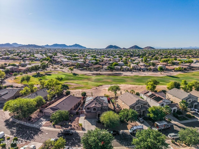 654 E Taylor Trl, San Tan Valley, AZ 85143 - aerial perspective of suburban area featuring a mountainous background and a golf club
