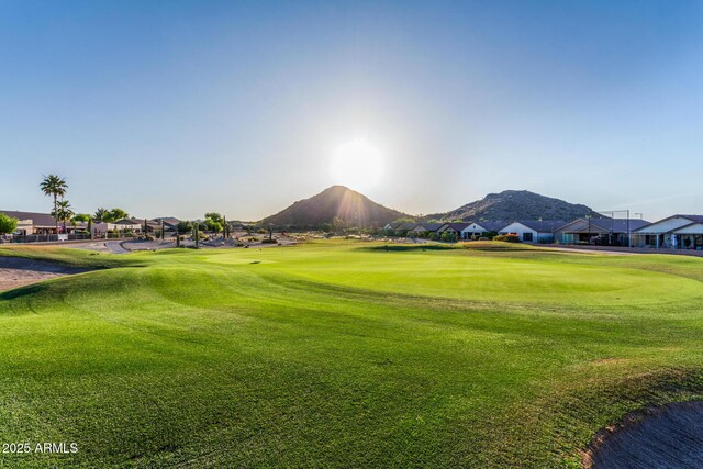 654 E Taylor Trl, San Tan Valley, AZ 85143 - view of community with a residential view, view of golf course, a mountain view, and a yard