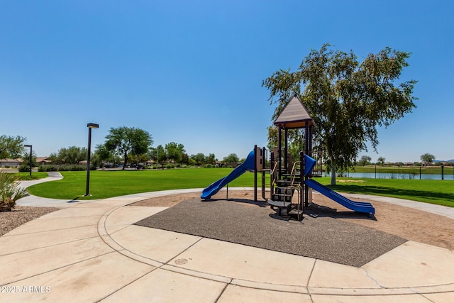 654 E Taylor Trl, San Tan Valley, AZ 85143 - community play area with a yard and a water view