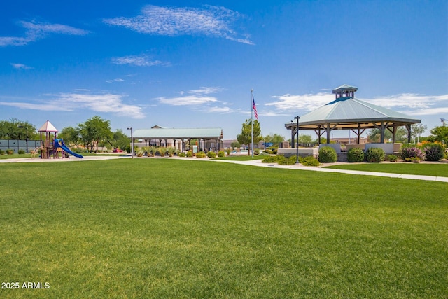 654 E Taylor Trl, San Tan Valley, AZ 85143 - surrounding community with a gazebo and a lawn