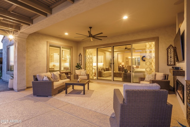 26673 W Ponderosa Ln, Buckeye, AZ 85396 - view of patio with outdoor lounge area and ceiling fan