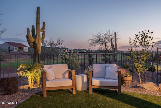 26673 W Ponderosa Ln, Buckeye, AZ 85396 - view of patio with an outdoor hangout area and fence