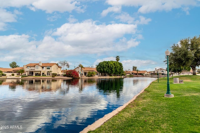 property view of water with a residential view