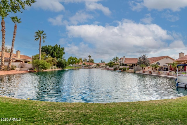 water view with a residential view