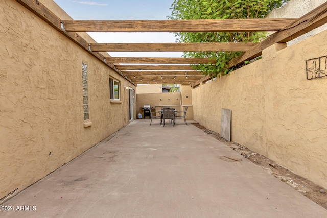 view of home's exterior with a patio