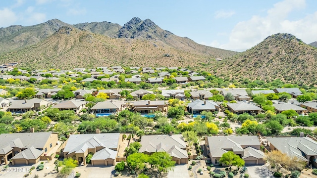 mountain view with a residential view