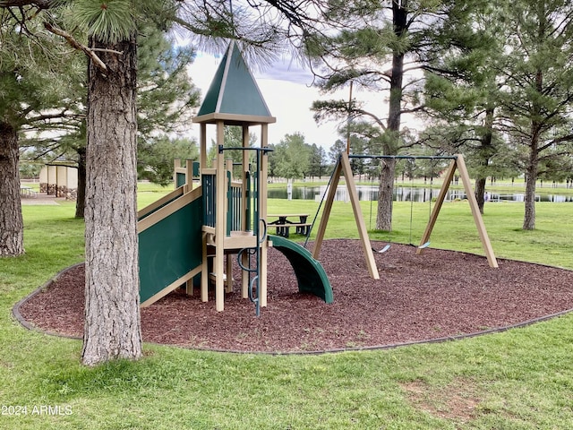 2361 Quarter Horse Trl Unit 232, Overgaard, AZ 85933 - community jungle gym featuring a water view and a lawn
