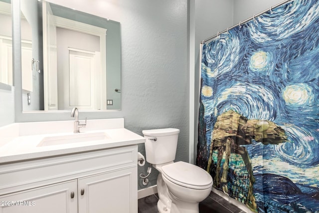 13850 W Weaver Ct, Litchfield Park, AZ 85340 - full bath featuring vanity, toilet, and a textured wall