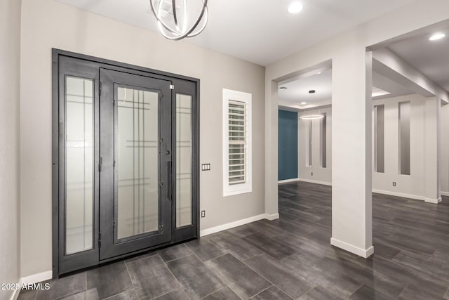 13850 W Weaver Ct, Litchfield Park, AZ 85340 - foyer entrance with baseboards and recessed lighting
