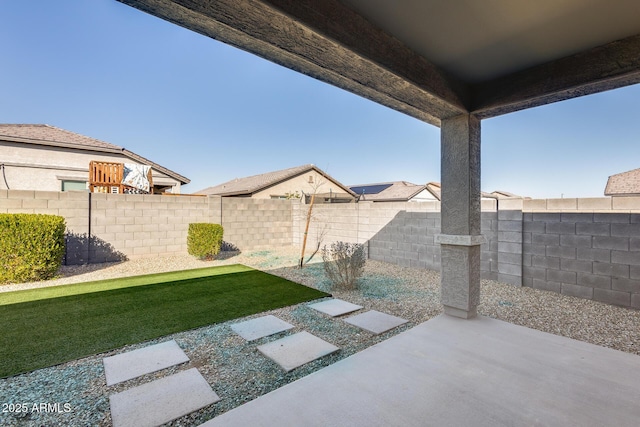 view of patio / terrace with a fenced backyard