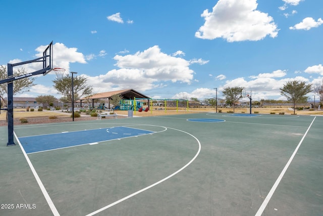 view of basketball court featuring community basketball court