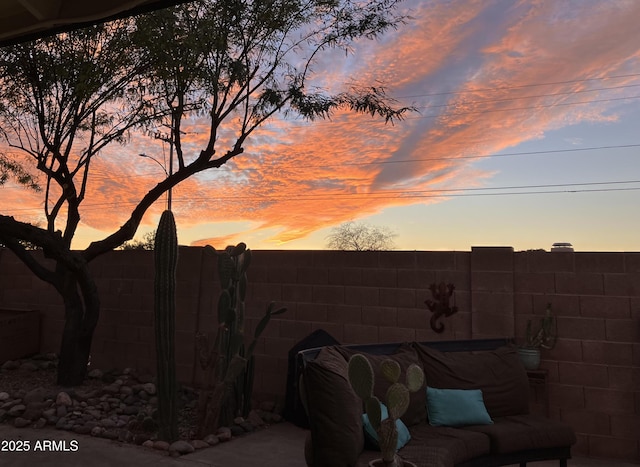 view of patio / terrace with fence