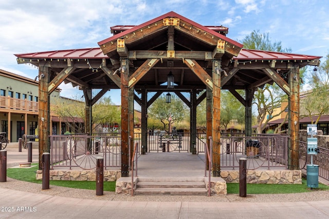 view of home's community featuring a gazebo