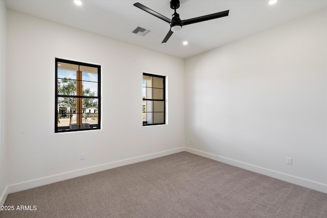 3323 N 81st St, Mesa, AZ 85207 - carpeted empty room featuring recessed lighting, a ceiling fan, and baseboards