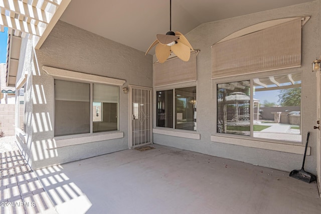2268 S 162nd Ln, Goodyear, AZ 85338 - view of patio featuring ceiling fan and a pergola